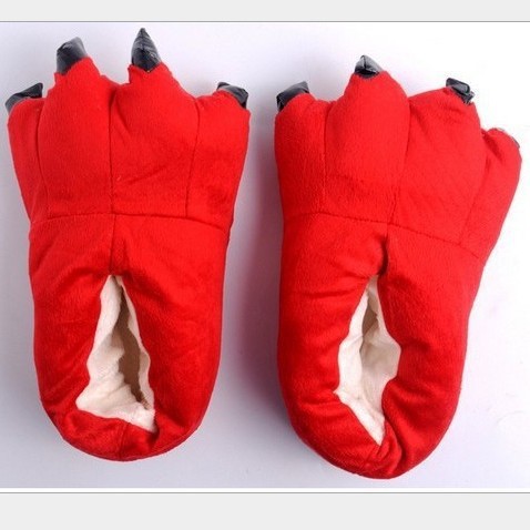 Animal Cartoon One-Piece Pajamas with Matching Cotton Shoes, Super Soft Fabric, Pu Sole Cosplay Slippers, Dinosaur Claw Shoes, One Piece