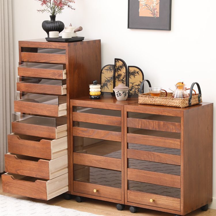 Solid Wood Dental Cabinet, Tea Cup, Tea Set Storage Cabinet, Floor-Standing Light Luxury Jewelry Display Cabinet, Antique Style Tea Cabinet