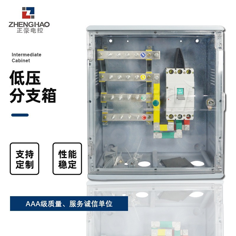 Grid-Connected Stainless Steel Distribution Box, Outdoor Low-Voltage Copper Busbar Branch Box, Indoor Floor Conversion Junction Box, Waterproof