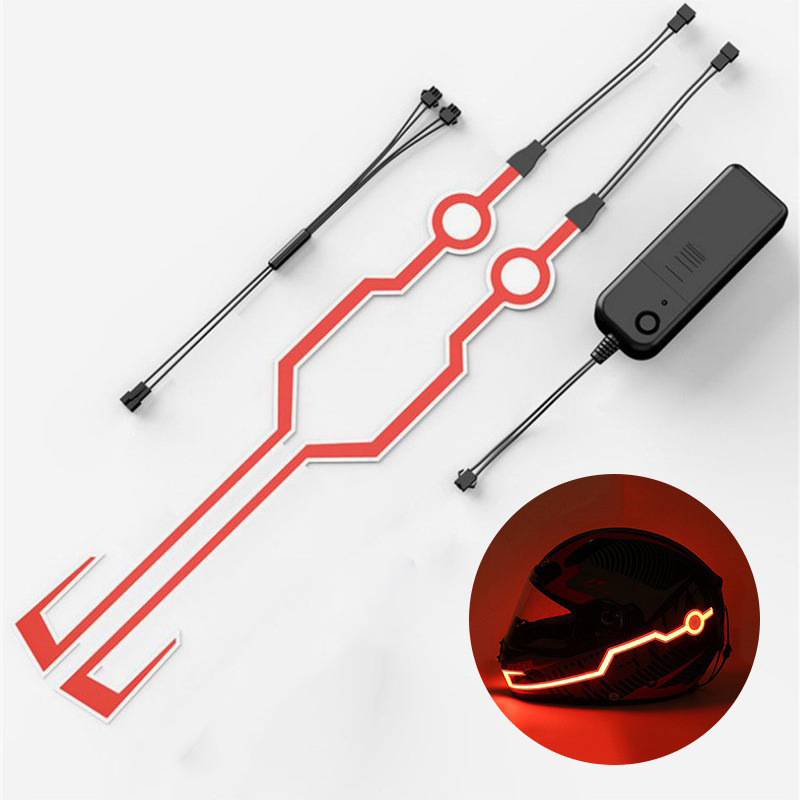 Светящаяся лента для мотоциклетного шлема, светодиодная лента для шлема, источник светящейся ленты для шлема