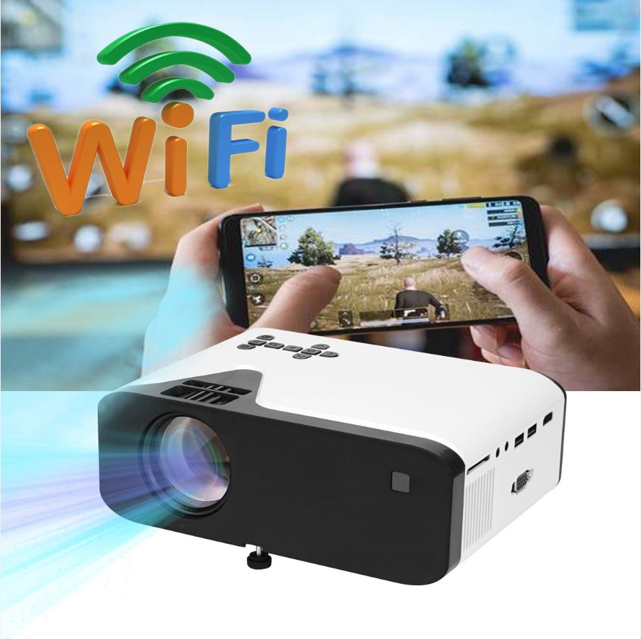 Беспроводной проектор для мобильного телефона с HDMI, портативный проектор с одинаковым экраном, домашний HD 720p офисный проектор