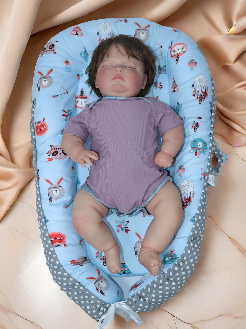 Portable Detachable Bed-In-Bed Temporary Diaper Table Baby Care Table Cotton Pure Cotton Bionic Bed Removable and Washable