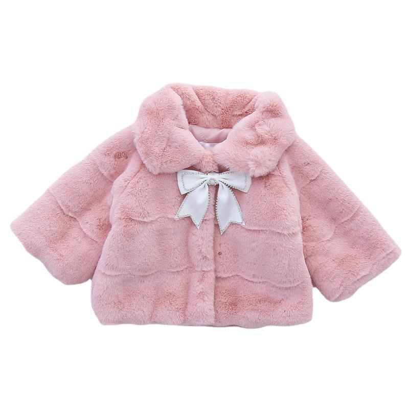 3480 children's clothing girls autumn and winter thickened Cape new children's plush coat baby's Cape shawl imitation fur