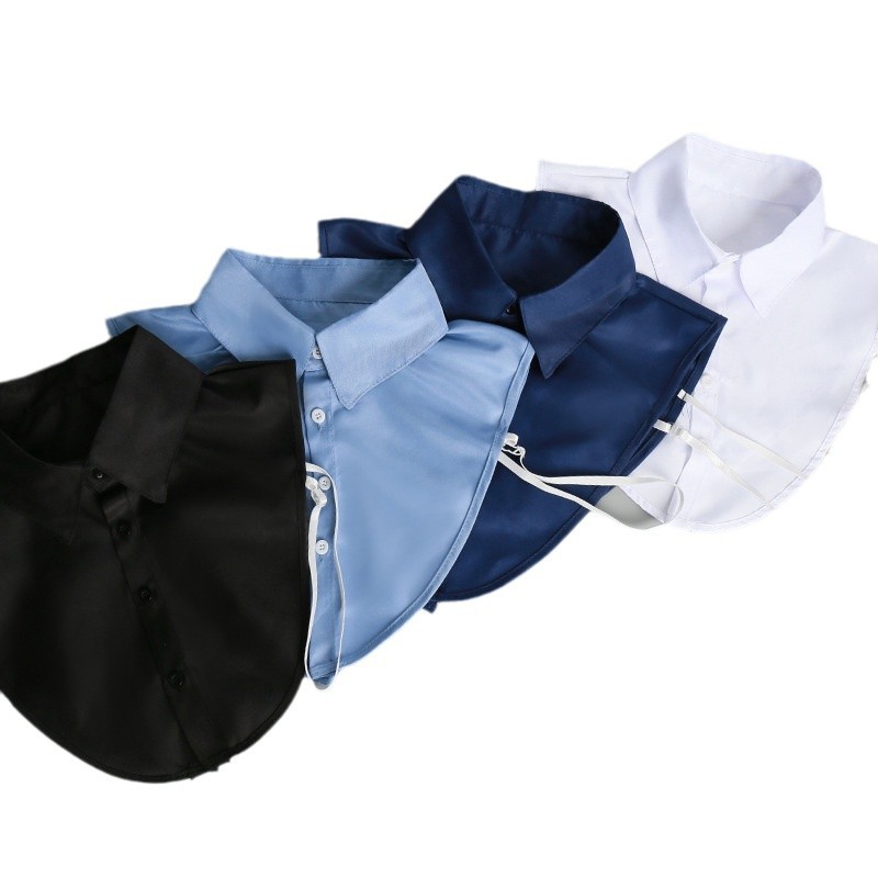 Fake Collar Men's and Women's Cotton Dress Shirt Collar All-match Professional Workwear Casual Dress for Autumn, Winter and Spring with Fake Collar Cross