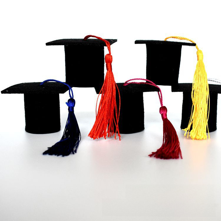 Direct selling flowers wine bottle decoration handmade mini doctor graduation cap Christmas non-woven gift cap wholesale choice