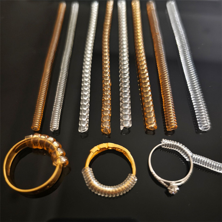 Ring Fine Ring Size Transparent Spring Rope Set Invisible Plastic Telephone Line Winding Thick Flat Small Regulator