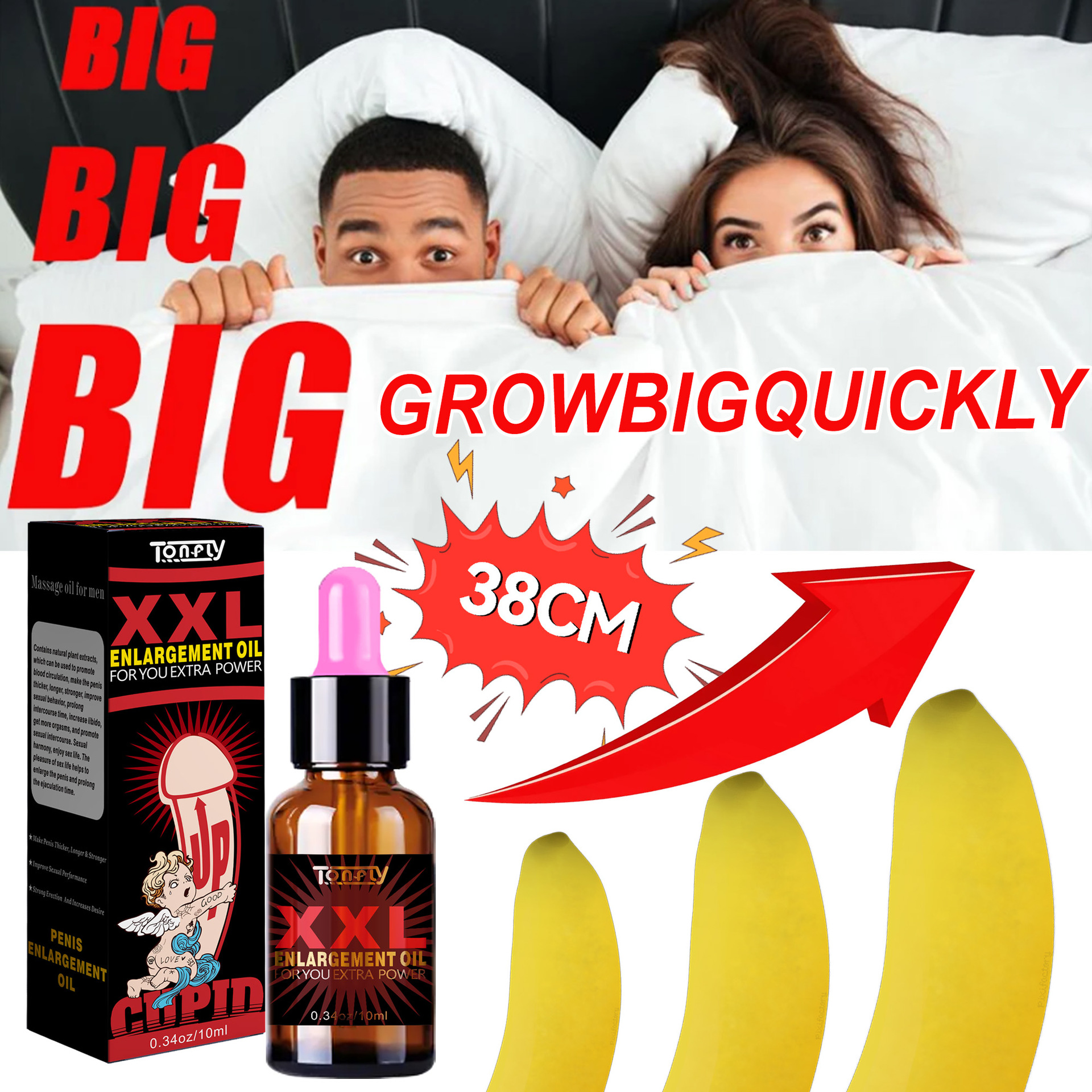 Tonfly Men's Private Parts Massage Care Essential Oil Body XXXL Men's Essential Oil 10ml Export Cross-Border Spot