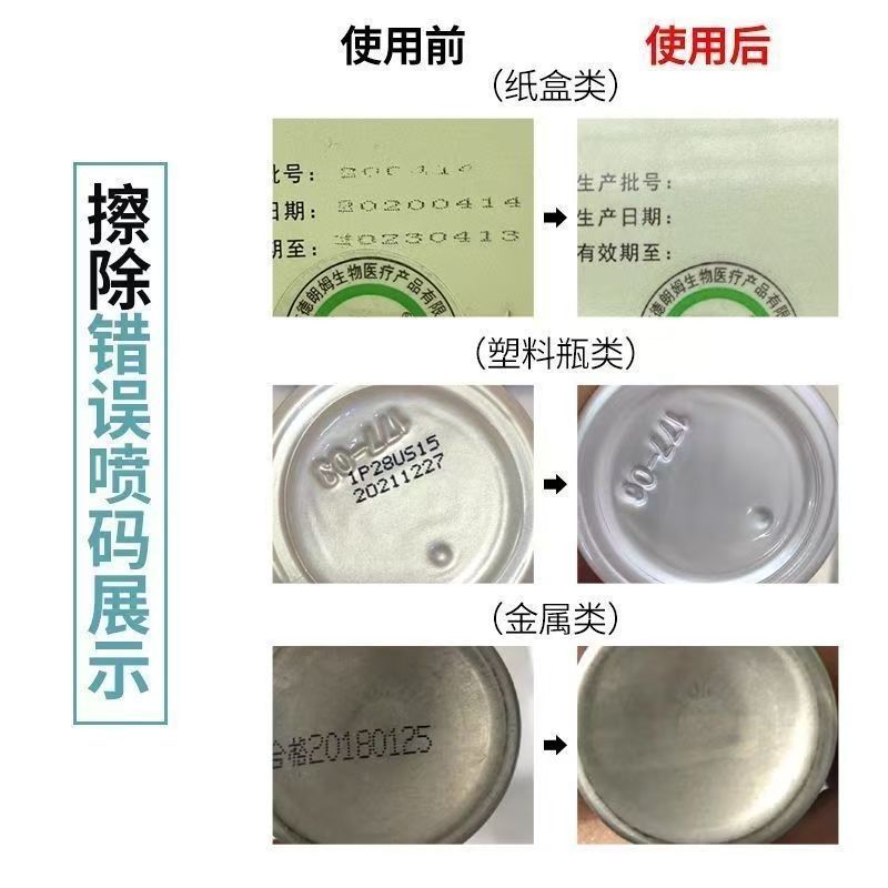 Ink Cleaning Agent Powerful Eraser Water for Repairing Inkjet Printers, Correcting Printing Errors, and Removing Text from Printed Products