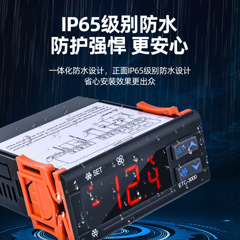 Freezer temperature controller ETC-3000 refrigeration compressor delay alarm freezer application