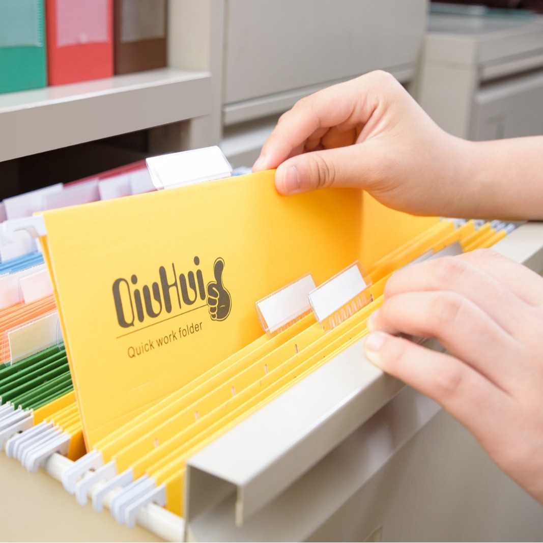 Quick Labor Change Notes Hanging Quick Labor Transparent PVC Label Writing Clip 100 PVC with 100 Writing Paper