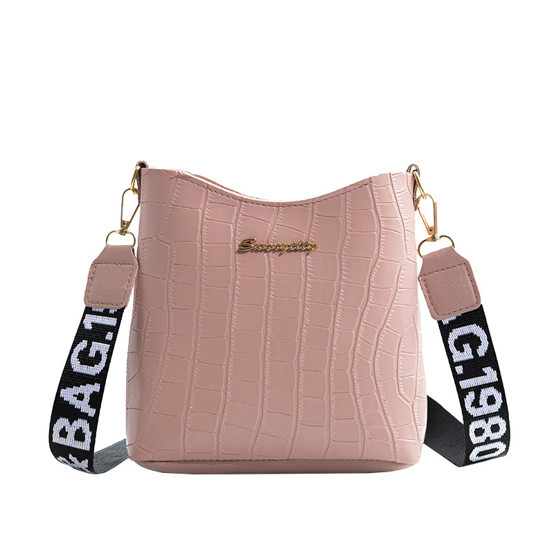 Cross-Border Bags for Women, New Crocodile Pattern Crossbody Bag, Personalized Bucket Bag, Simple Shoulder Bag, Foreign Trade Women's Bag Wholesale