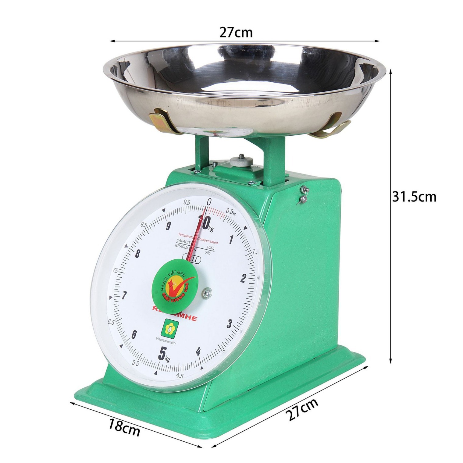 10kg spring dial scale iron spray plastic shell household small scale disc flat mechanical scale flat scale
