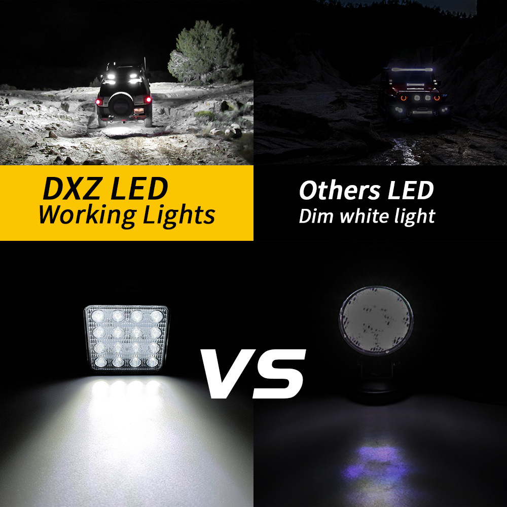 DXZ off-road vehicle LED work light 4 inch 50mm construction machinery ship agricultural heavy industry manufacturing mining light