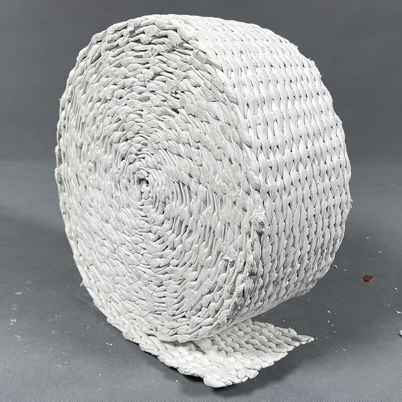 Furnace Kiln Insulation Sealing Asbestos Fiber Belt White Fireproof Insulation Asbestos Cloth Belt Insulation Dust-Free Asbestos Belt