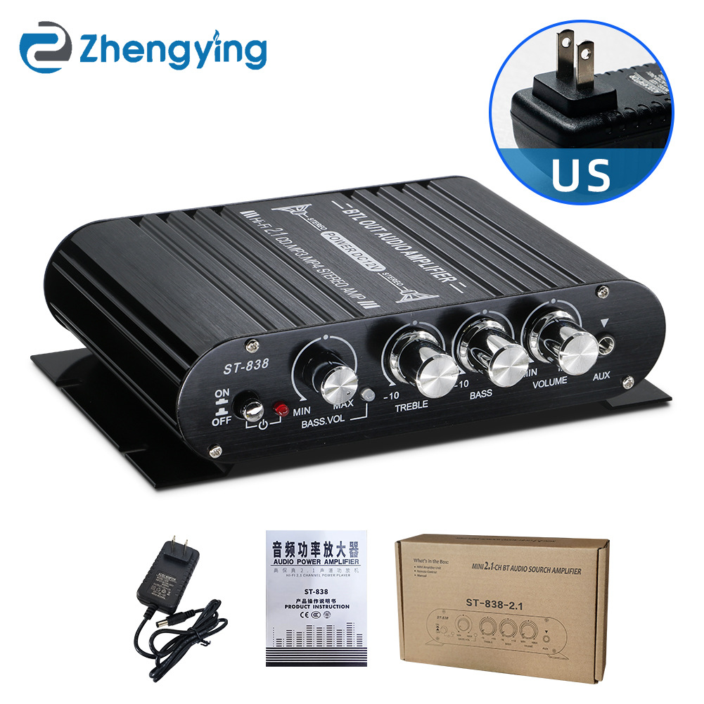 Zhengyin cross-border hot new subwoofer 2.1 channel power amplifier car mp3 small foreign trade power amplifier