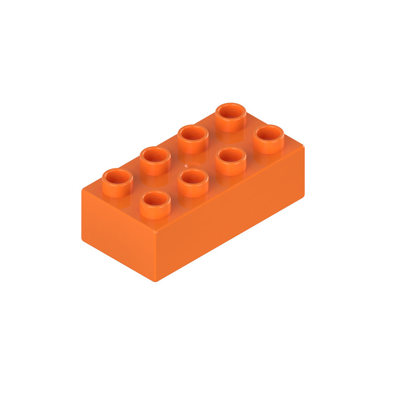 Large Particle Building Blocks 2X4 High 8-Hole Basic Bricks Parts Assembly DIY Accessories Solid Color Bulk by Weight Moc Construction