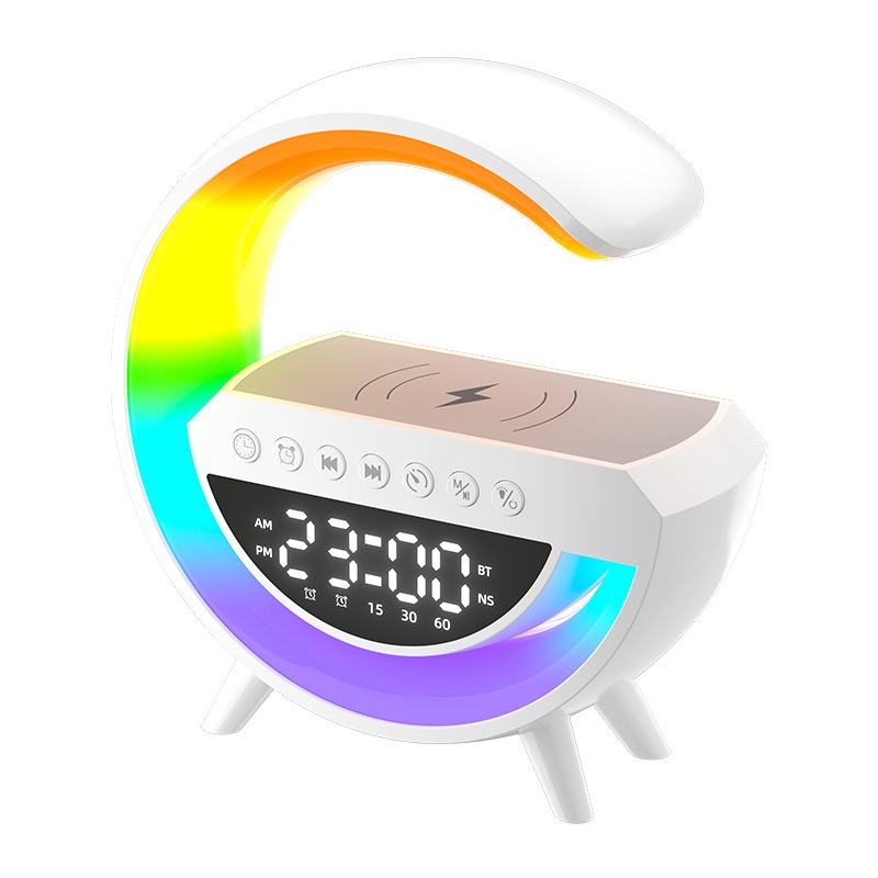 Mini3401 Mobile Phone Audio Bluetooth Small G3401 Wireless Charging Bluetooth Speaker Three-In-One Alarm Clock Atmosphere Light
