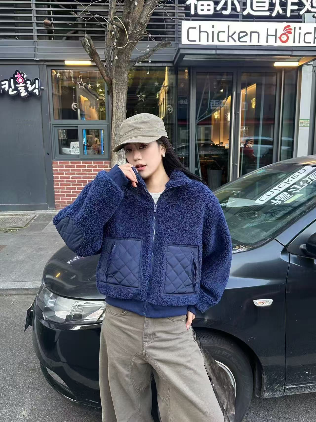 2025 New Ao Winter Cashmere Thickeneded Loose Casual Versatile Short Women's Warm Stand-Up Collar Jacket Trendy Brand