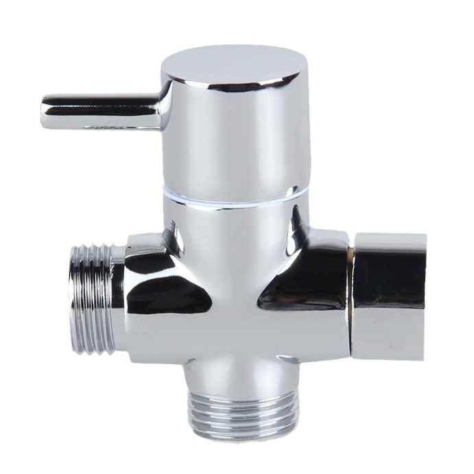 Wholesale three-way one-in two-out all-copper four-point quick-opening water separator shower valve shower faucet black changeover valve