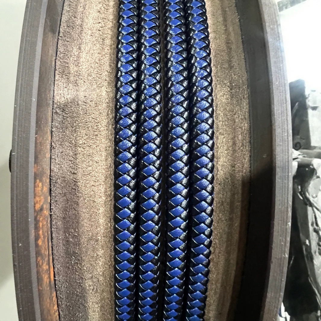 DIY Multi-Strand Braided Pu Bracelet Core-Spun Pu Leather Cord Korean and Japanese Foreign Trade Popular Bracelet Wristband Pu Faux Leather Cord