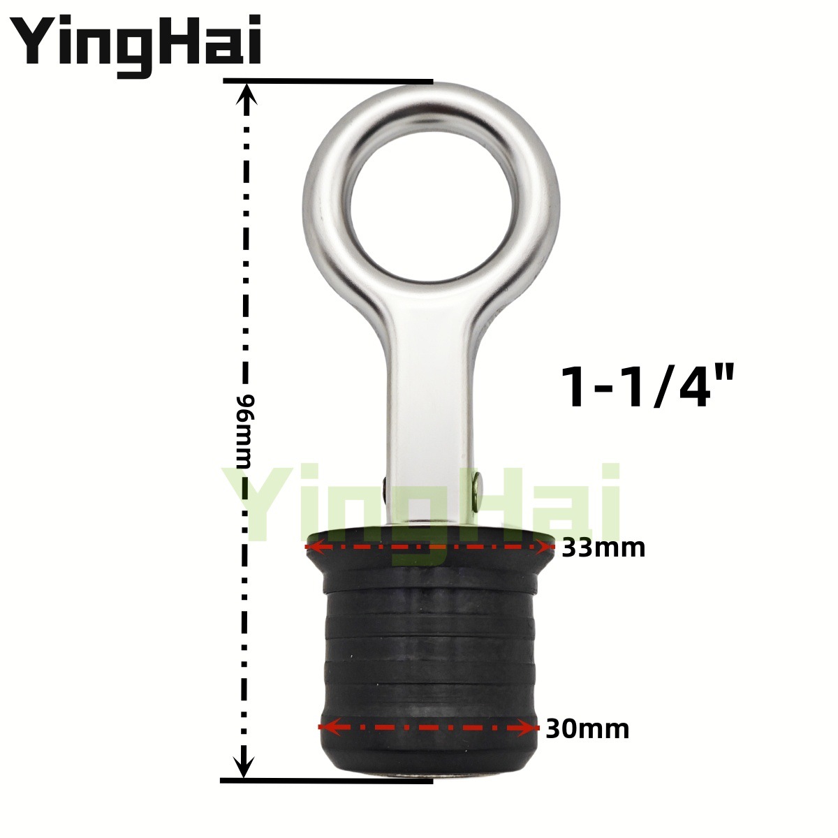 Cross-Border Hot-Selling 1.25 Stainless Steel Rubber Expansion Drain Plug Yacht Boat Marine Hardware Accessories