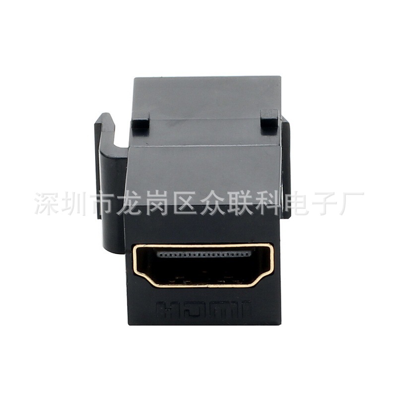 HDMI2.0 Female to Female Adapter 4K High-definition Panel Module Straight-through Head Keystone Converter with BucKle
