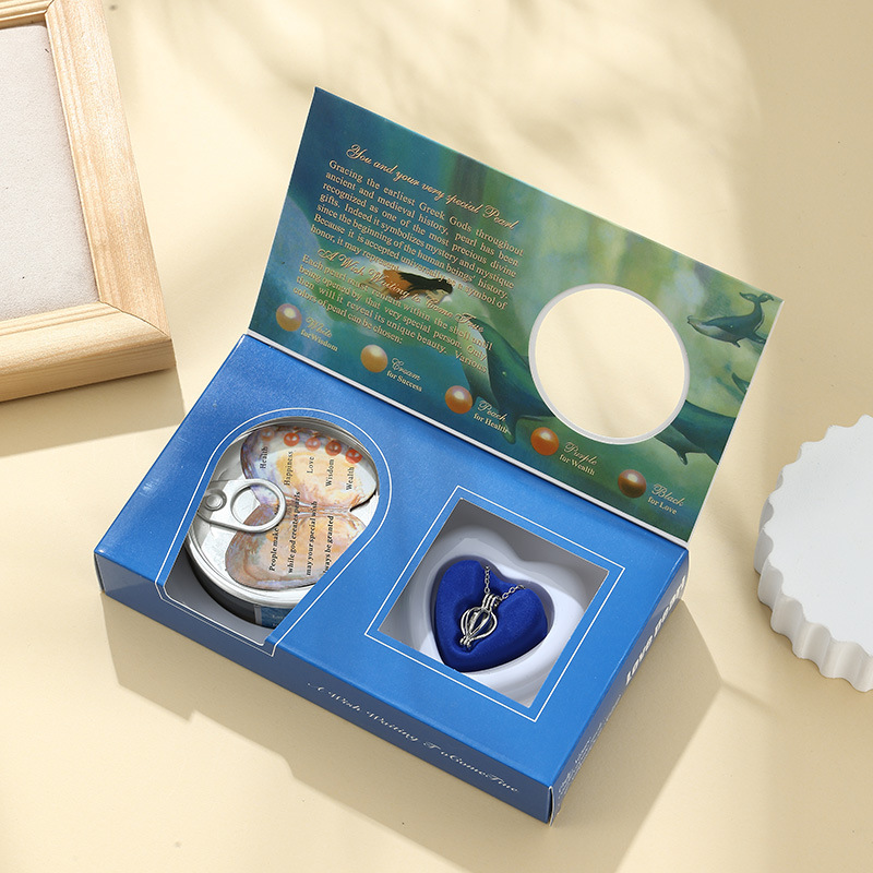 DIY Pearl Necklace Jewelry Gift Box Set Freshwater Shell Can Ocean Color Box Single Set Creative Gift
