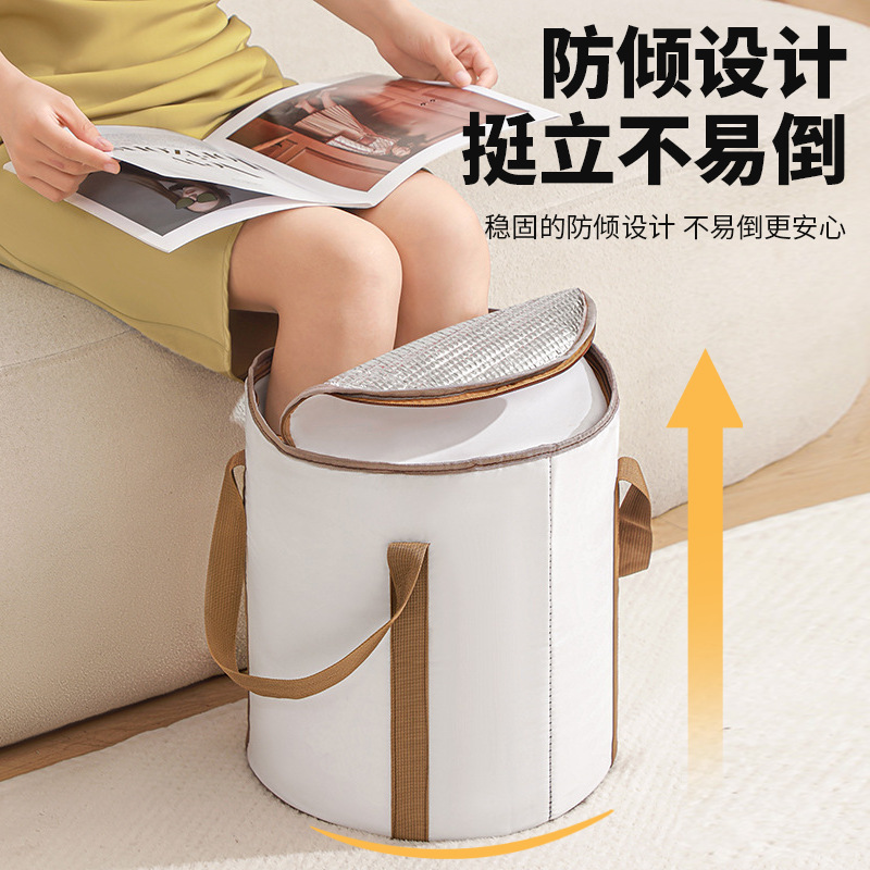 Household Foot Bath Bucket Foldableable, Portable and Stowable, Thickeneded Travel Dormitory Foot Bath Bucket over the Calf and Knee, Insulated Foot Bath
