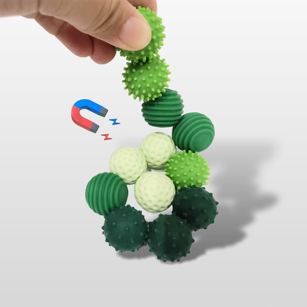 Silicone Magnetic Ball Sensory Toys Sensory Magnetic Ball Decompression Toy Relieves Anxiety and Decompression Colorful Puzzle