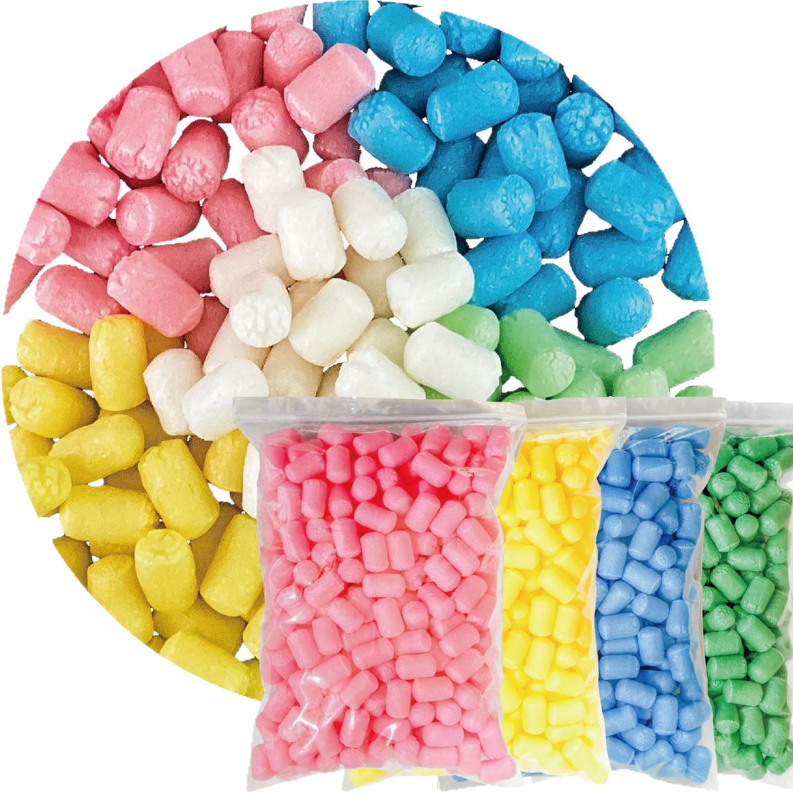 Colorful Starch Foam Particles Fully Biodegradable Foam Cushioning Cotton Gift Box Shockproof Express Delivery Filler Environmentally Friendly