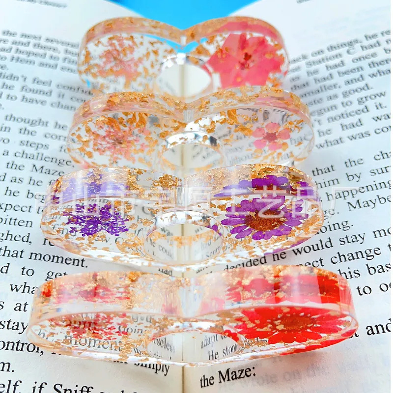 Cross-Border Exclusive Supply of Real Flower Bookends, Dried Flower Reading Aids, Resin Book Supports, Epoxy Resin Crafts Gifts