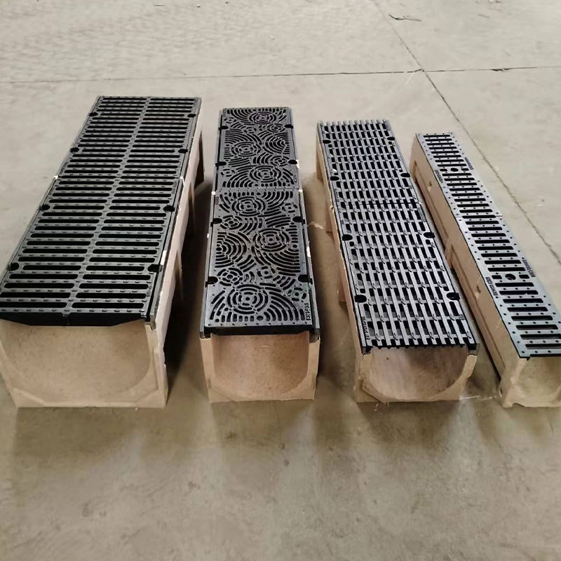 Resin Concrete Drainage Ditch Park Kitchen U-Shaped Sewer Ditch Integrated Finished Resin Drainage Ditch