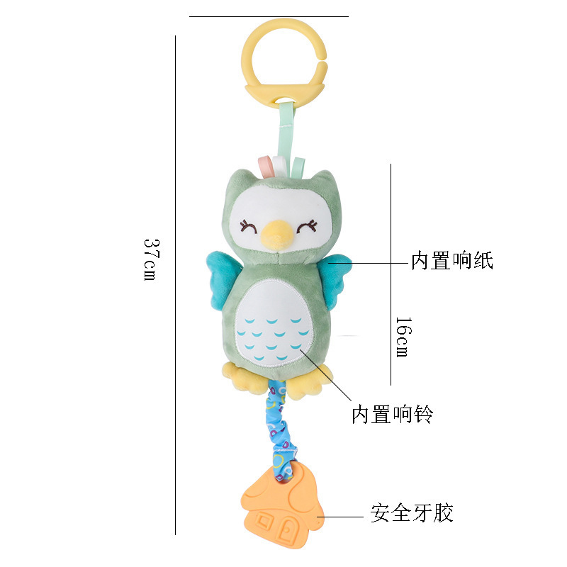 Mamibeby 0-3 Years Old Baby Wind Chime Plush Pendant Animal Bell Car Hanging Bed Hanging Plush Baby Toy