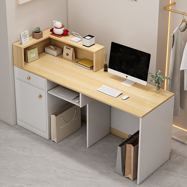 Reception Desk Bar Table Cashier Shop Small Simple Modern Supermarket Clothing Store Shop Restaurant Front Desk Table