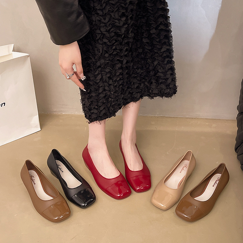 Корейский стиль новые универсальные женские туфли модные интернет-знаменитости, туфли на среднем каблуке, закрытые сандалии для женщин на открытом воздухе