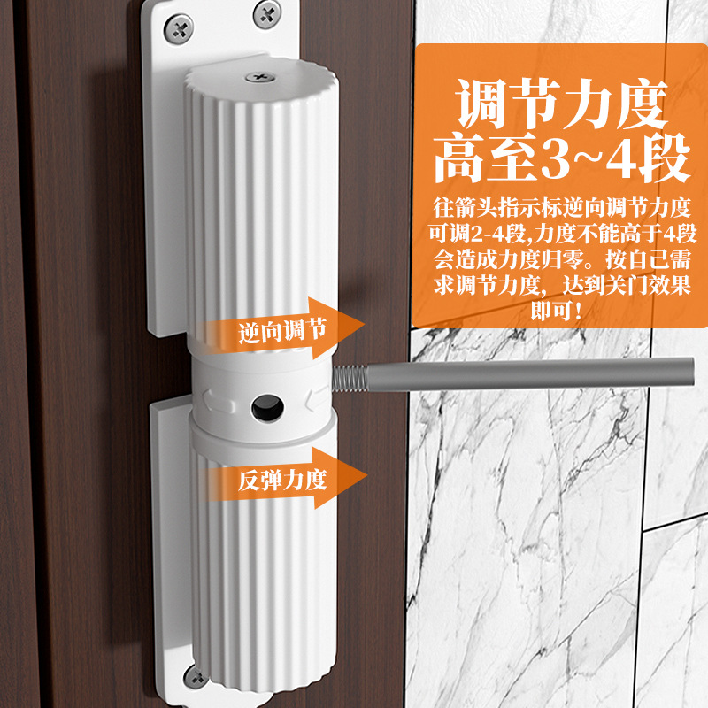 Door Closer Household Buffer Rebound Artifact Wooden Door Simple Closer Spring Device Room Door Automatic Closing Artifact