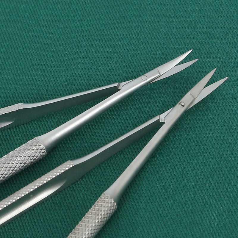 Stainless Steel Ophthalmic Microscopic Instrument, Corneal Scissors, Seam Removal Scissors, Double Eyelid Surgery, Eye Corner Opening Fine Scissors Tool