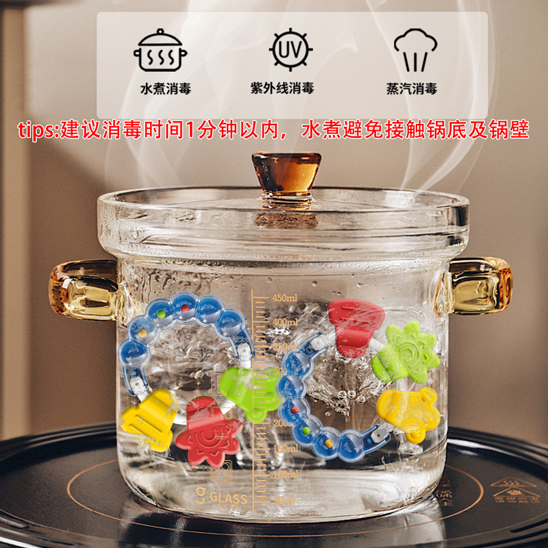 Baby Rattle Tooth Gel Baby Hand Ringing Tooth Molar for Infants and Young Children's Teeth Molar Bar Fixed Teeth Cross-border Hot Sale