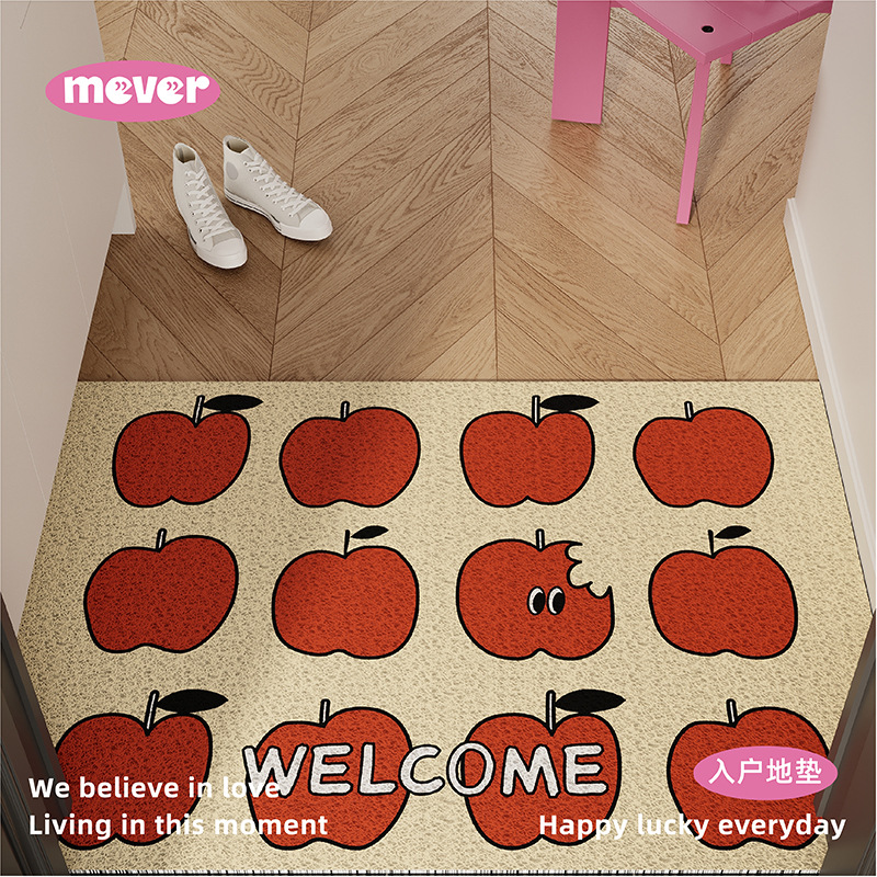 Новогодний коврик красного яблока, нескользящий, можно обрезать