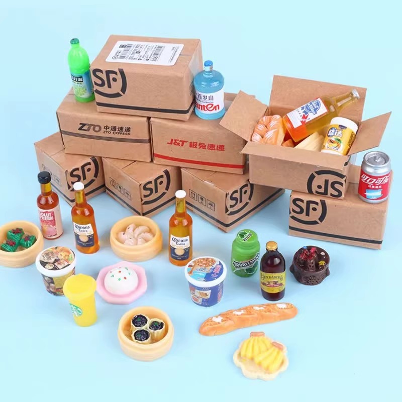 Miniature Food Play Mini Reward Small Gifts Children's Play Toy Surprise Express Box Small Package Blind Box Stationery