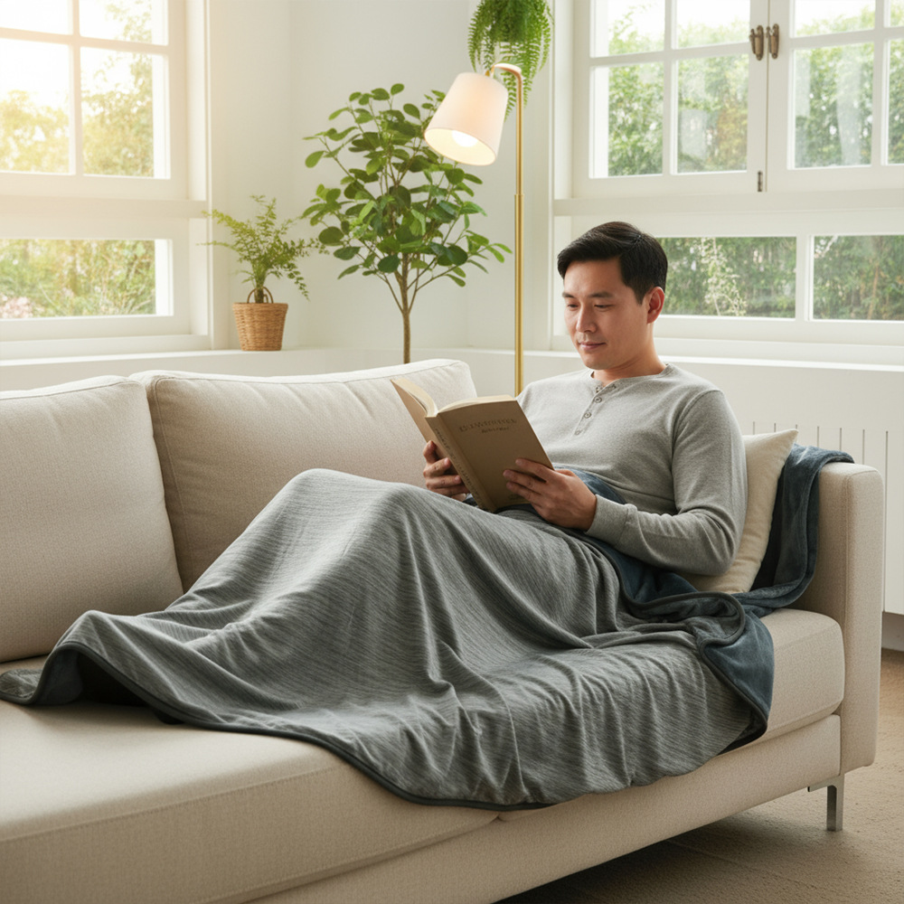 Amazon Cross-Border Cold-Feeling Warm Blanket, Universal Blanket for All Seasons, Universal Blanket for Summer and Winter, Cross-Border Popular Blanket