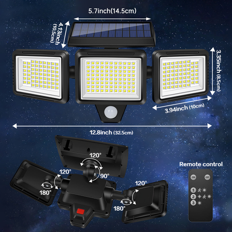 Cross-Border New Smart Induction Outdoor Lighting Solar Garden Light Wall Lamp Gate Garden Waterproof and Energy-Saving