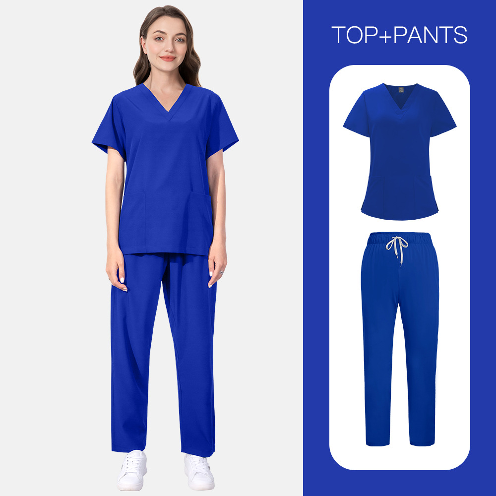 Niaahinn Basic Casual Large Size Lab Coat Beauty Salon Dental Clinic Hospital Doctor Nurse Work Clothes