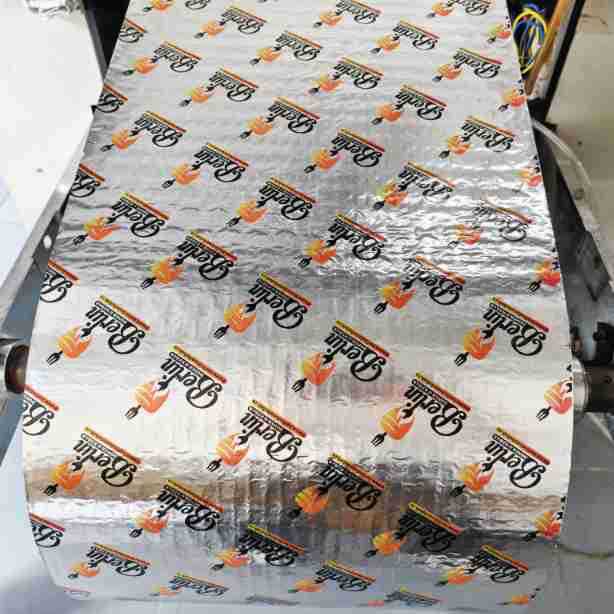 Honeycomb Aluminum Foil Paper Customized Food Paper Single Sheet/Roll Insulation Oil-Proof Safe Takeout Heat Insulation Packaging High Temperature Resistant