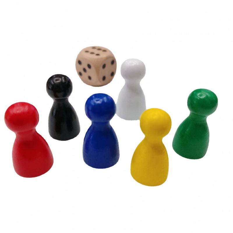 Wooden chess pieces wooden dice chess pieces suit humanoid chess pieces board game accessories wooden checkers flying in stock wholesale