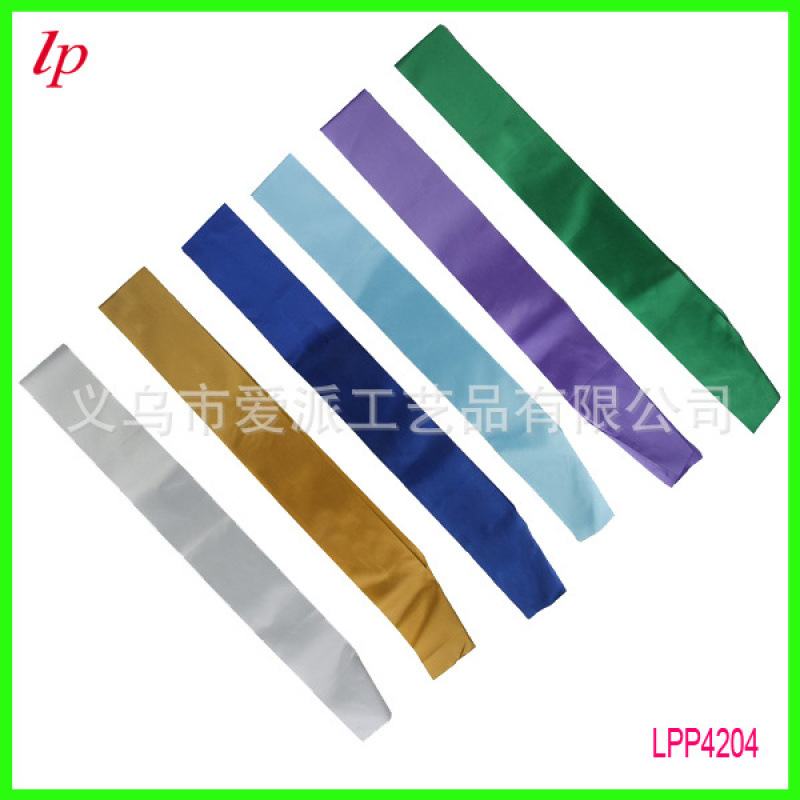 European and American Hot-Selling Single Party Shoulder Straps Ceremonial Belts DIY Colorfulful Blank Ceremonial Belts Single-Layer Satin Shoulder Straps