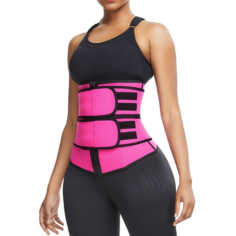 Cross-border Women's zipper belly belt neoprene corset New Sweat Belt body shaping sports corset belt