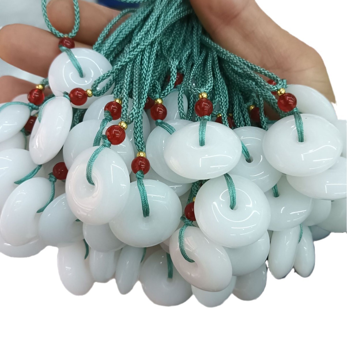 Wholesale pure natural safety buckle large pendant men and women couple's jade pendant safety buckle jade pendant jade necklace