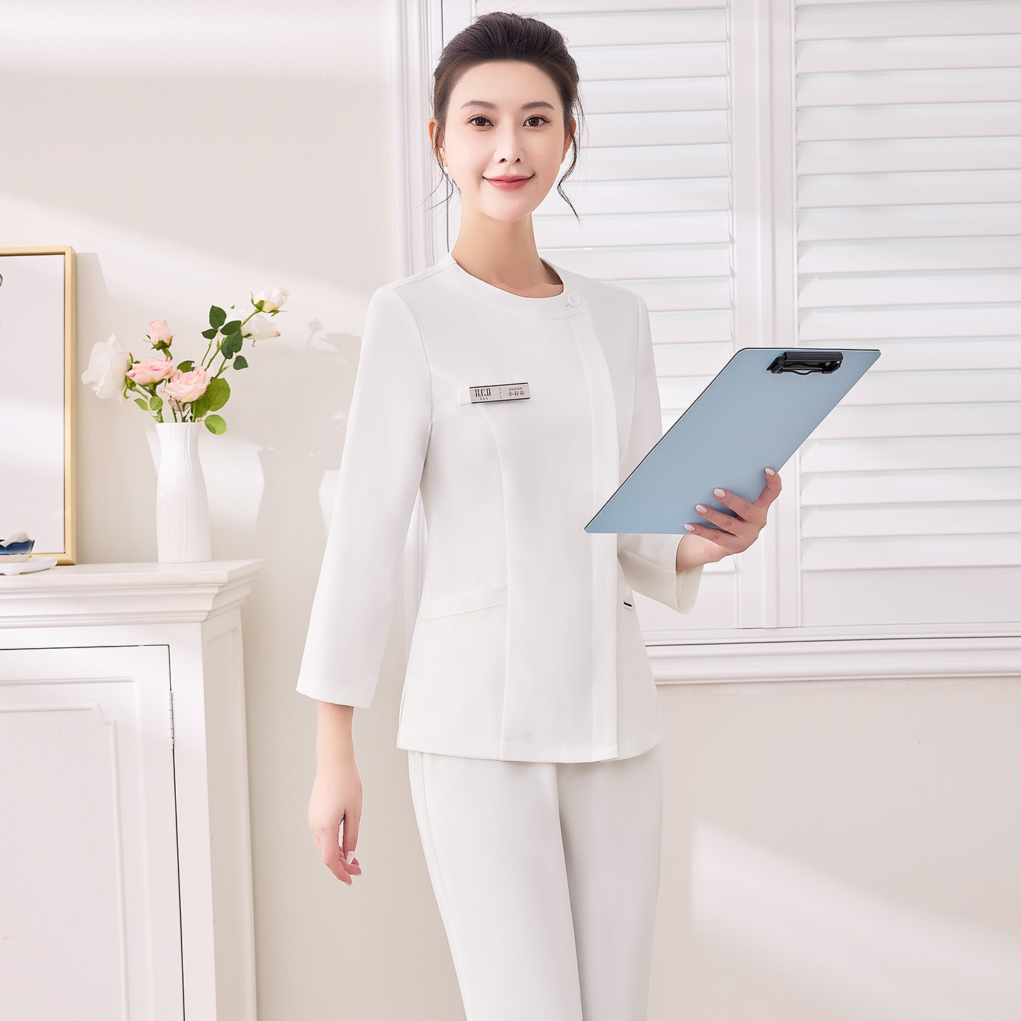 Xiangchunniao Classy Light Medical Beauty Nurse Uniform Suit Women's Long-Sleeved Autumn New Beauty Salon Skin Manager Work Clothes