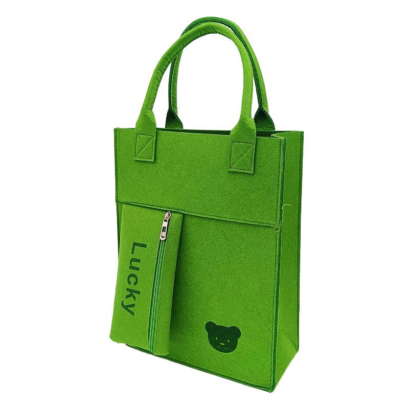 Wholesale Felt Summer Vacation Student Tutoring Bag Handbag Tutoring Class Portable School Bag Printable Logo Textbook Bag Pencil Bag